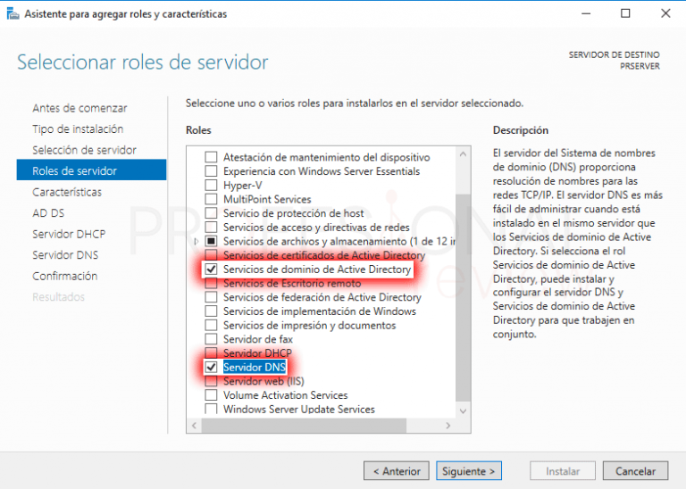 Instalar Active Directory en Windows Server 2016