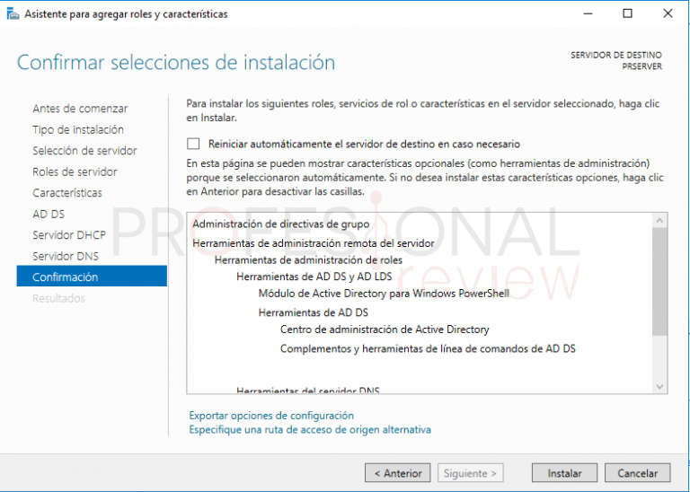 Instalar Active Directory en Windows Server 2016