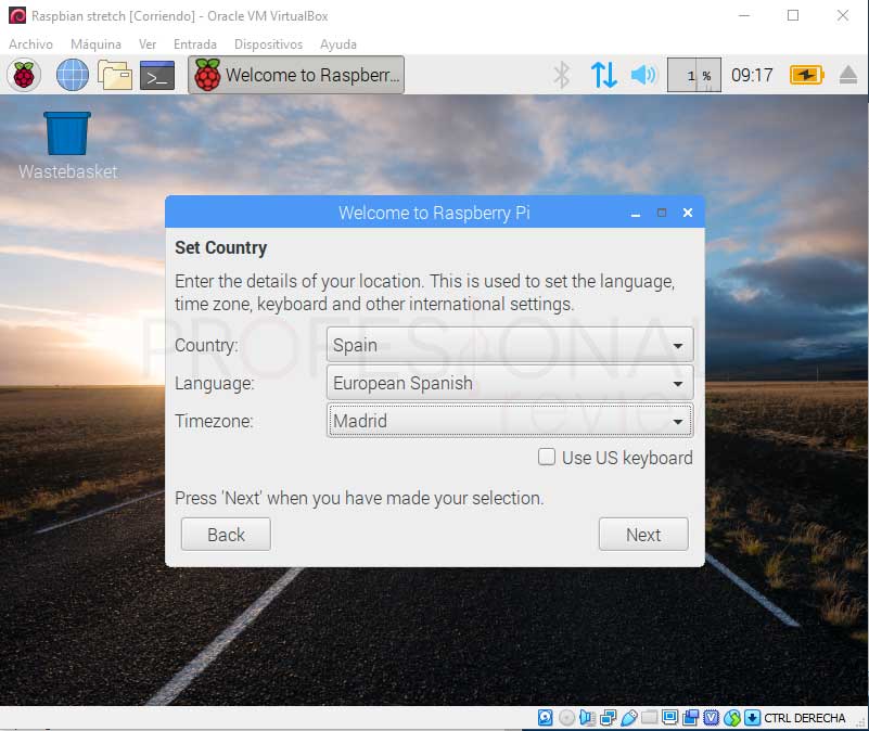 Instalar Raspbian en VirtualBox paso 15