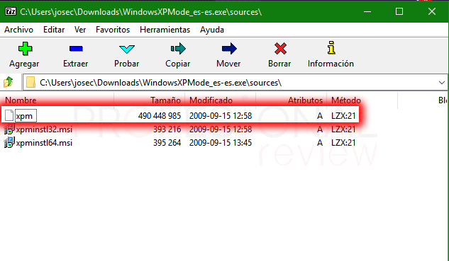 Windows XP Mode en VirtualBox paso 02