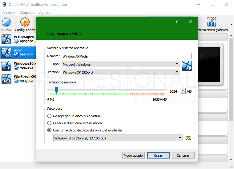 Windows XP Mode en VirtualBox paso 05