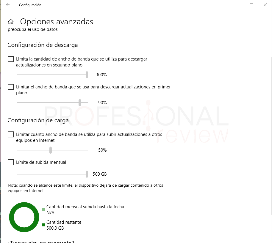 Limitar ancho de banda en Windows 10 paso 07
