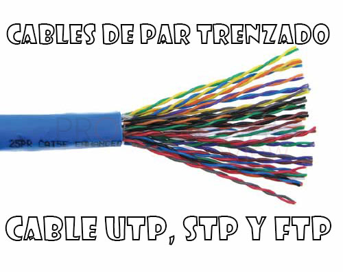 ▷ Tipos de cable de par trenzado: cables UTP, cables STP y cables FTP