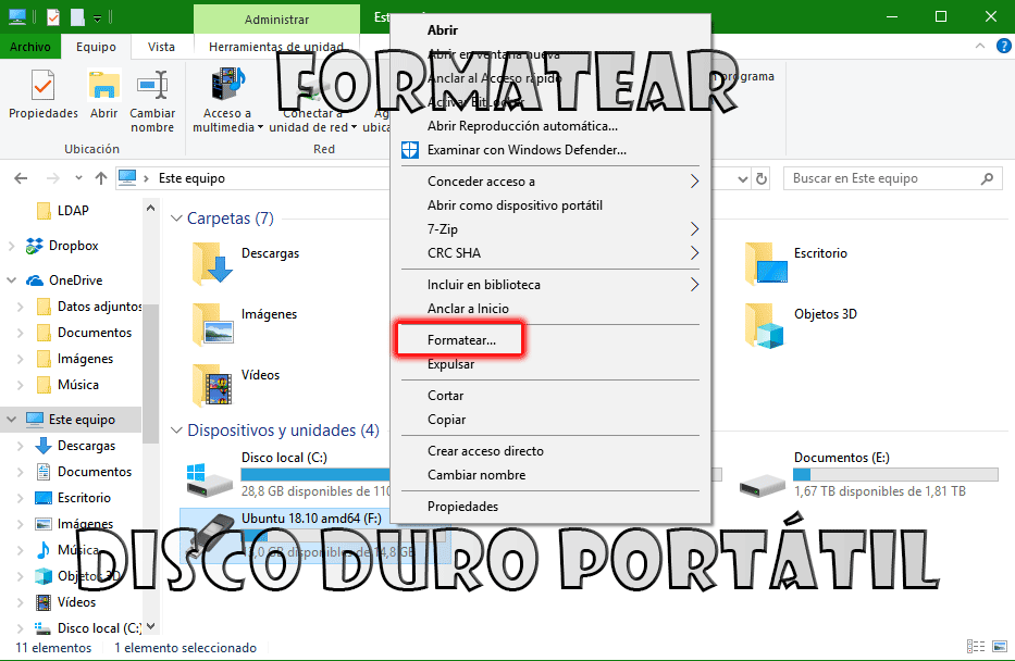 Imbécil dos semanas En Vivo ▷ Cómo formatear disco duro externo en Windows 10 [mejores métodos]