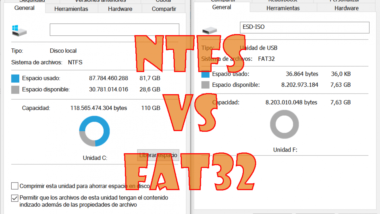 que son shedd archivos fat fat32 m ntfs