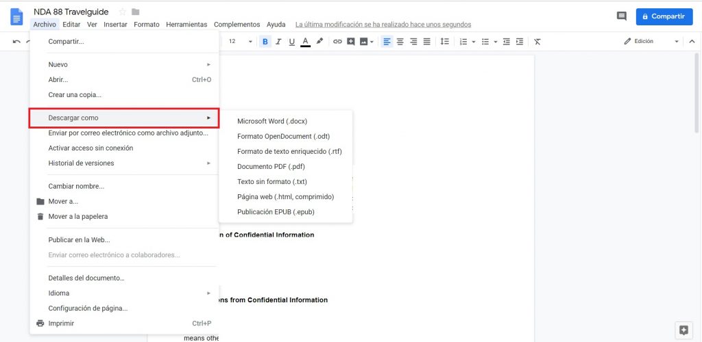 Convertir PDF en Word