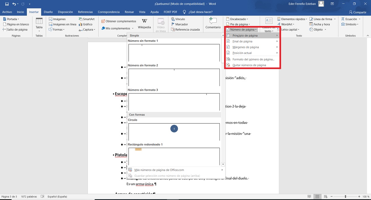 Como poner márgenes en word