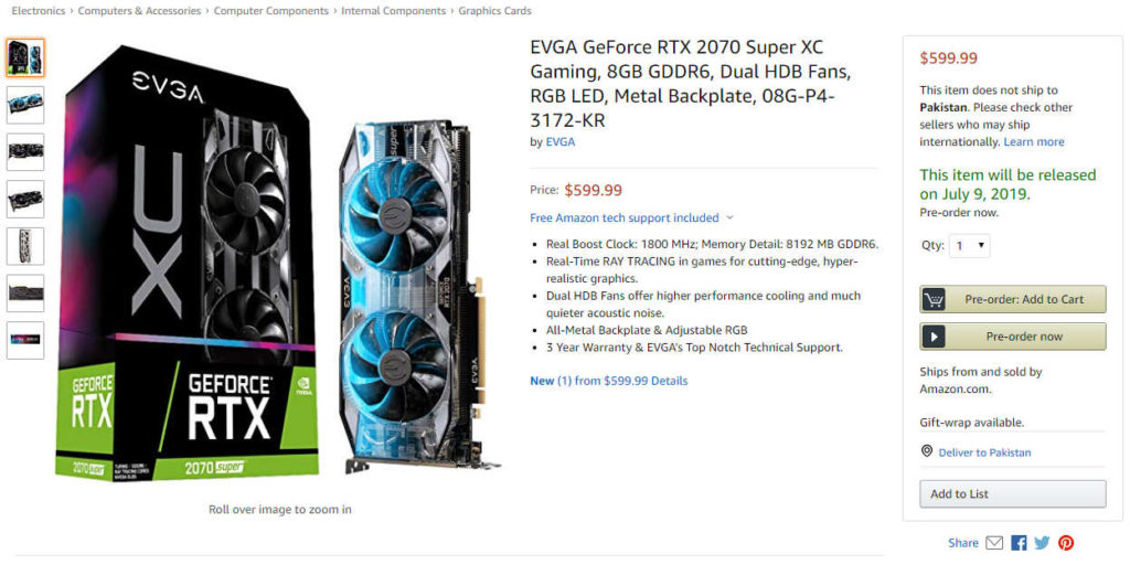 Nvidia RTX SUPER 2070 XC Ultra