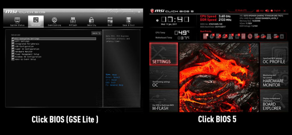 Comparativa de BIOS msi