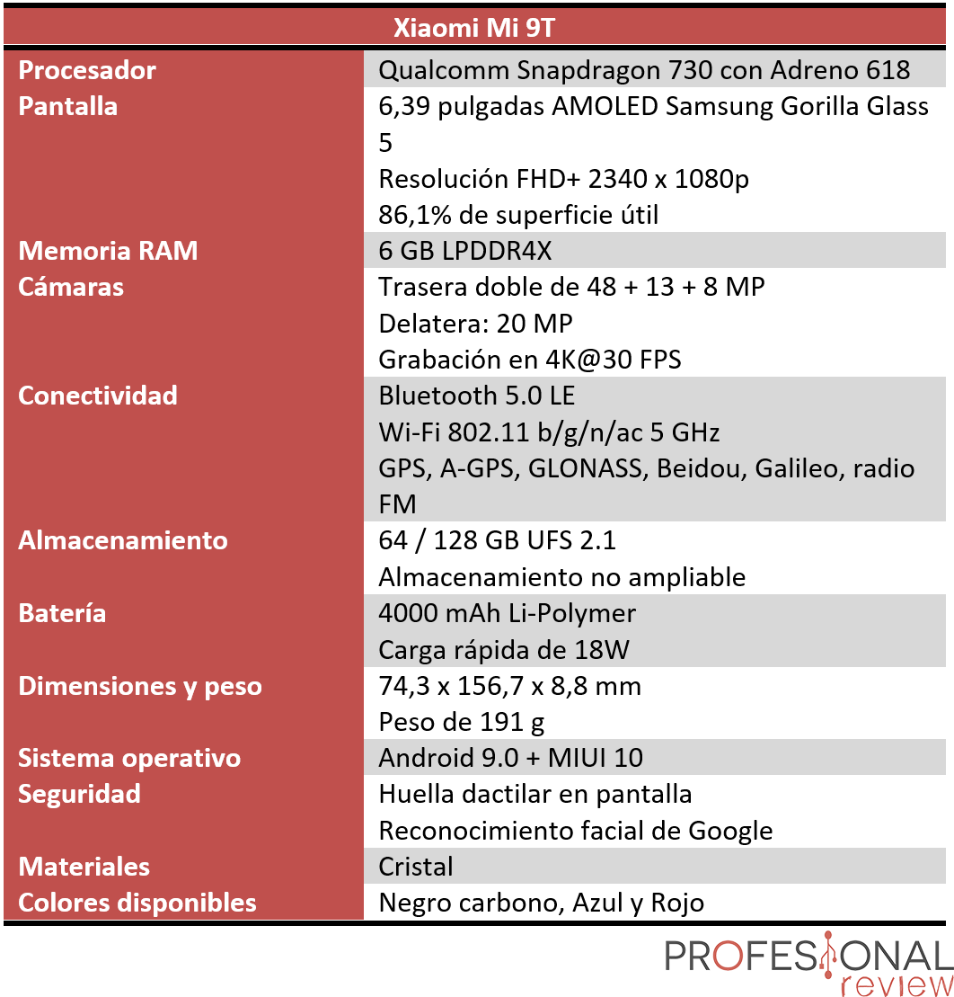 Xiaomi Mi 9T características