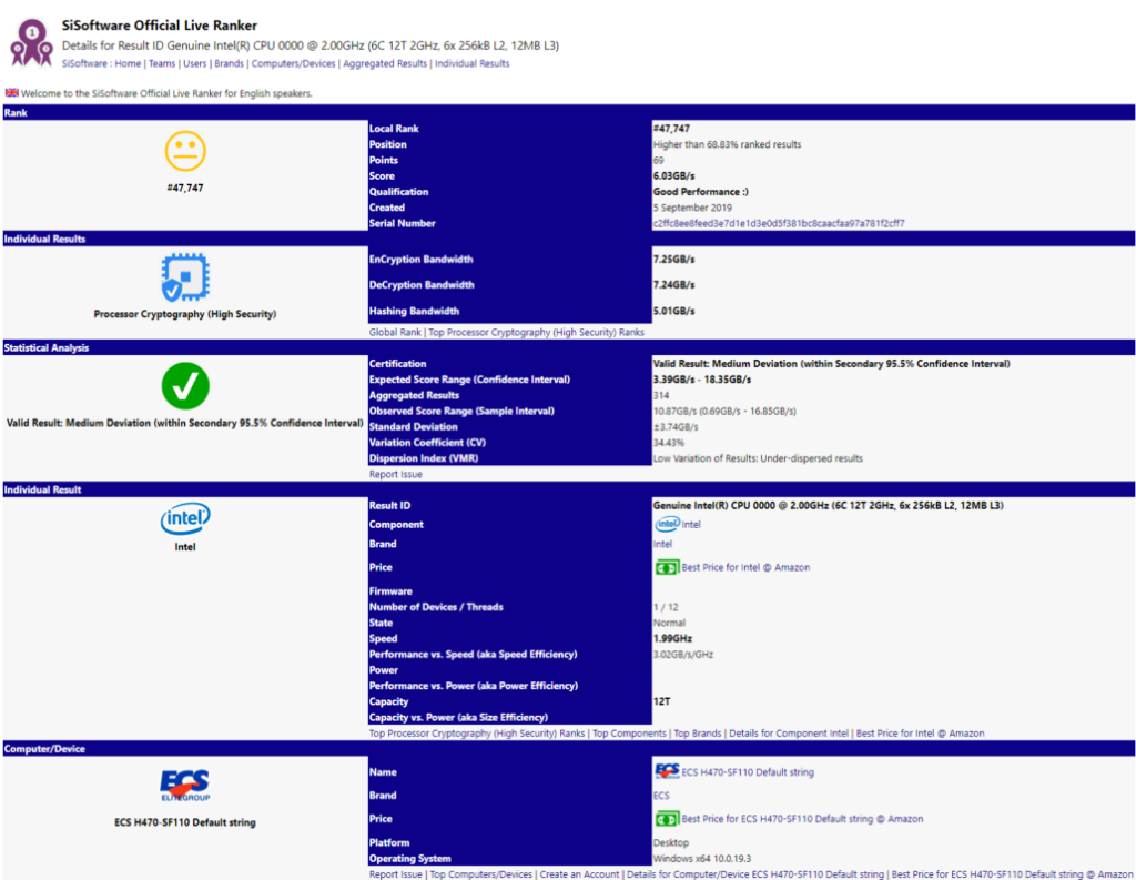 Intel Core i5 con 6 núcleos y 12 hilos Intel Core i5 con 6 núcleos y 12 hilos