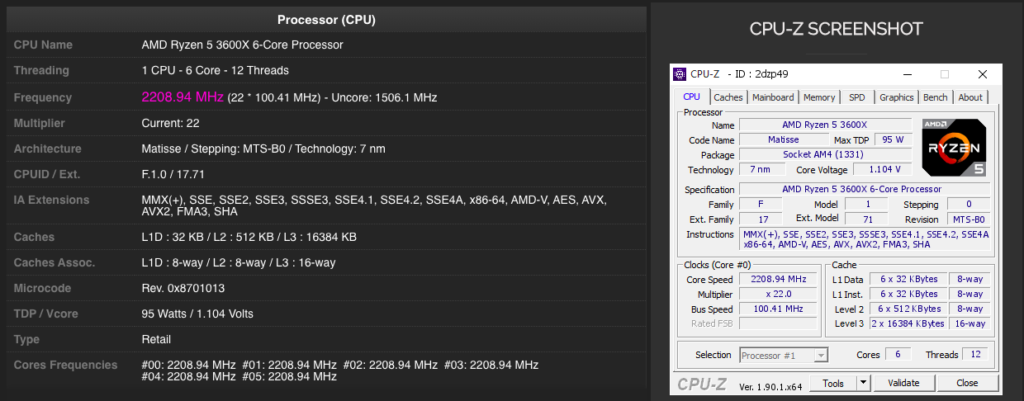 Resultados en CPU-Z Resultados en CPU-Z