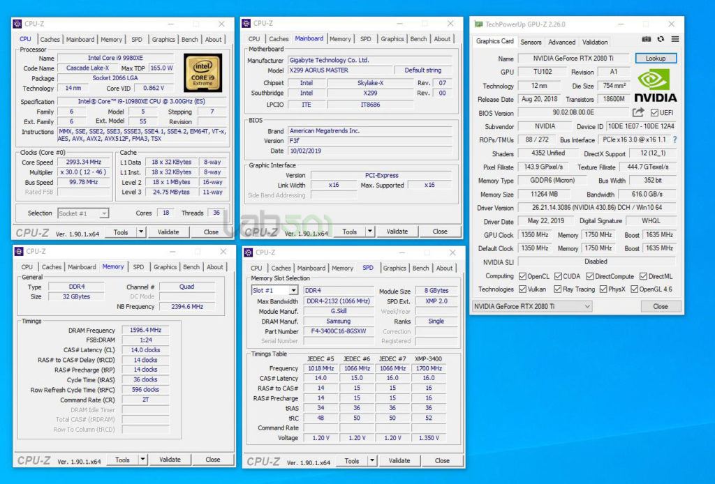 Intel Core i9-10980XE Intel Core i9-10980XE