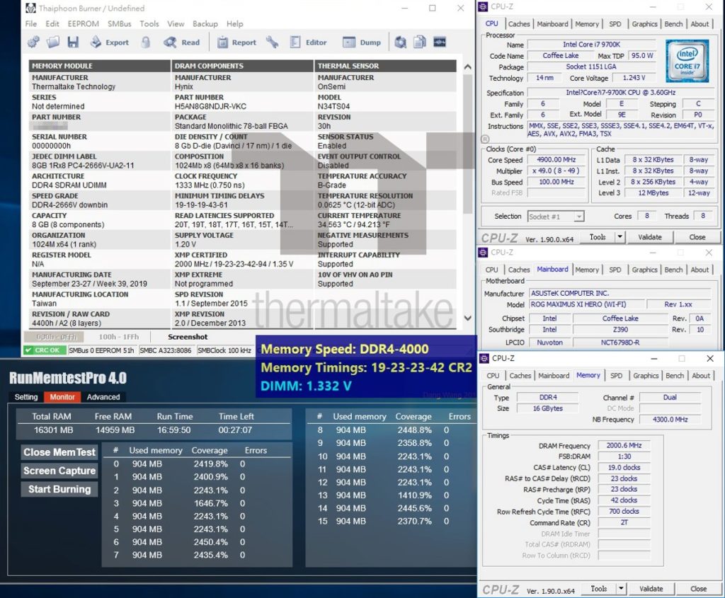 ThermalTake TOUGHRAM 4000 MHz ThermalTake TOUGHRAM 4000 MHz