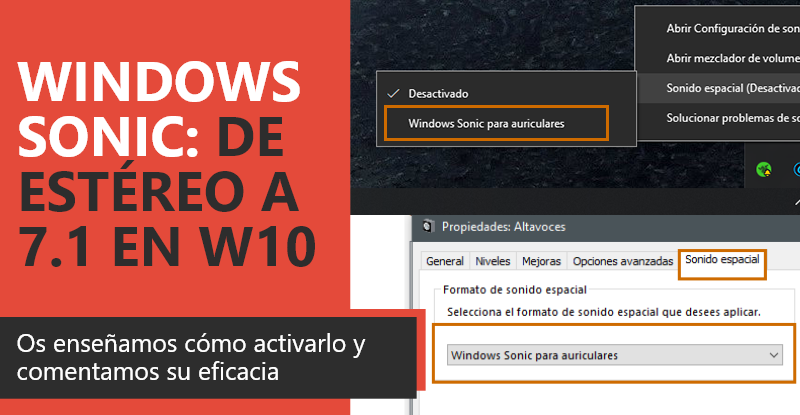 Cómo activar Windows Sonic: de estéreo a 7.1 en Windows 10 🎧