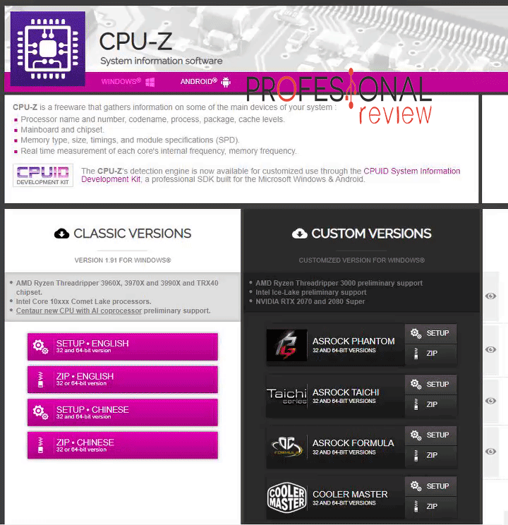 CPU-Z descarga