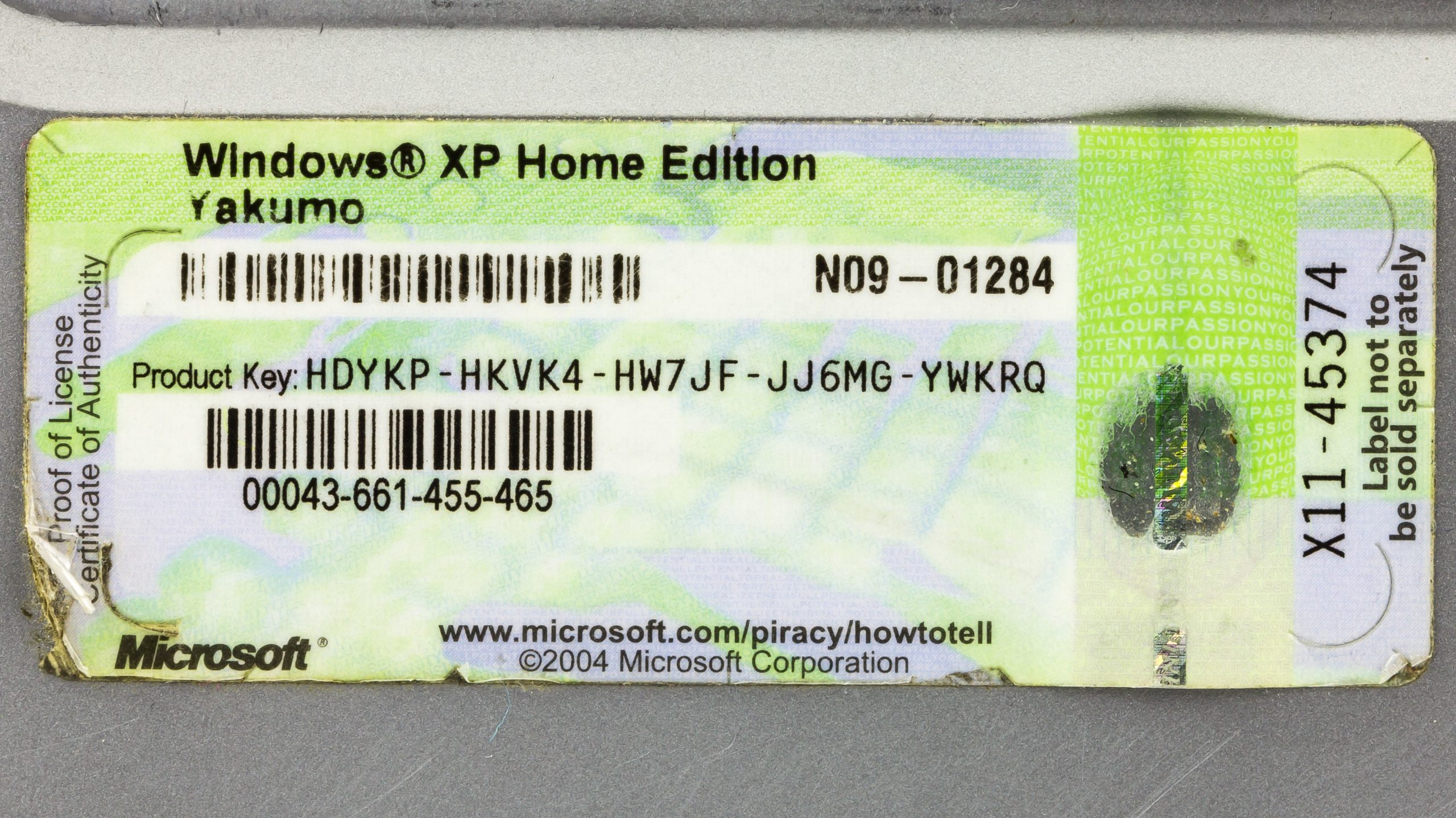 Licencia Windows XP