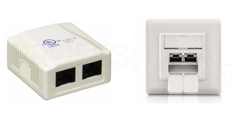 RJ45 Ladron Ethernet 1 Macho a 3 Hembra Conector Ethernet 1 a 2