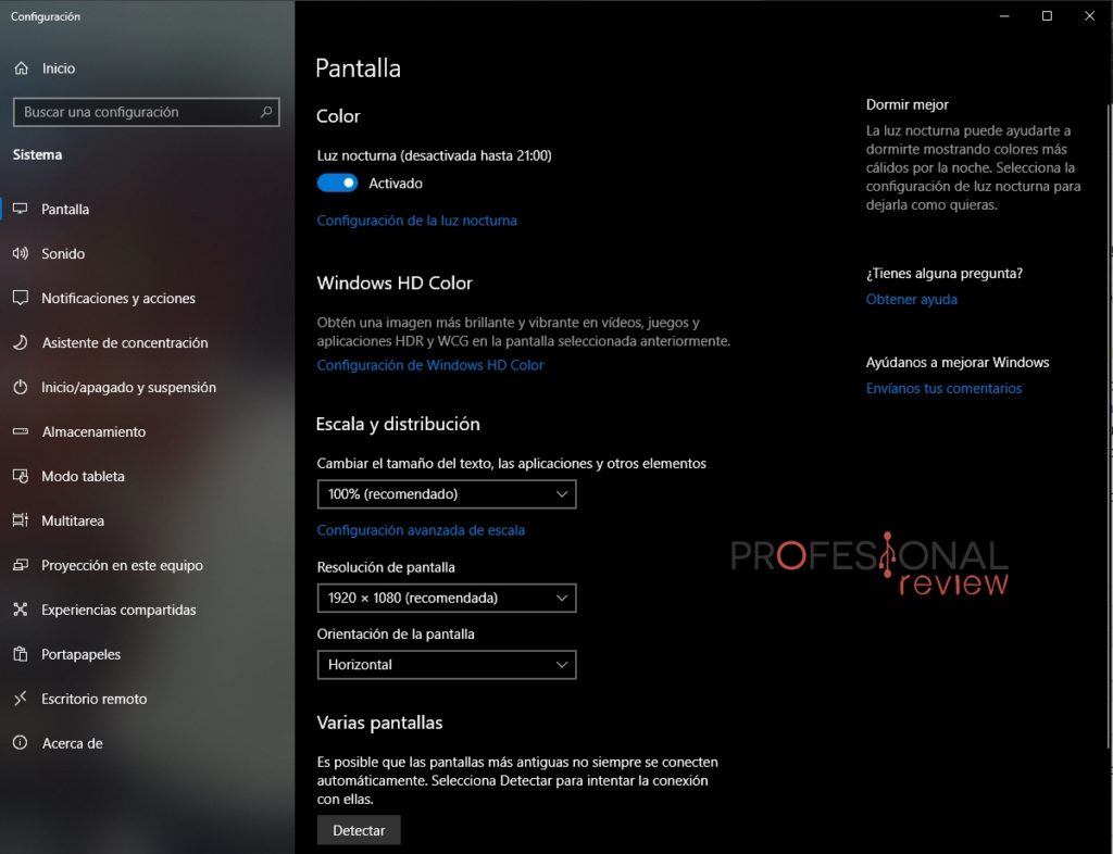 datos pantalla monitor