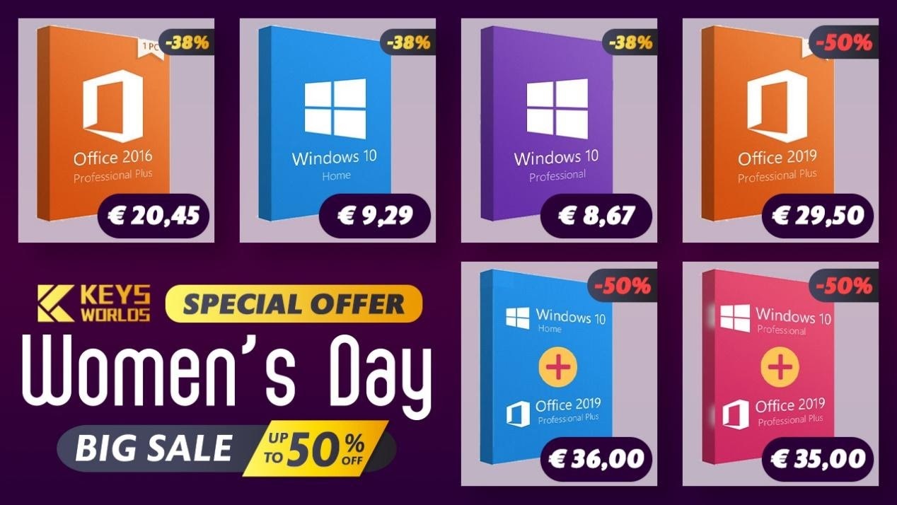 Descuentos de hasta el 50% en licencias Windows 10 Pro o Microsoft Office