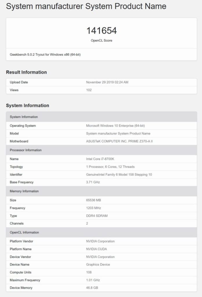 Nvidia especificaciones tesla