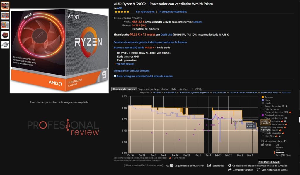 bajada de precios AMD 3900X