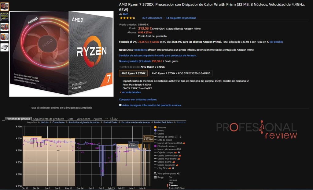 bajada de precios AMD 3700X