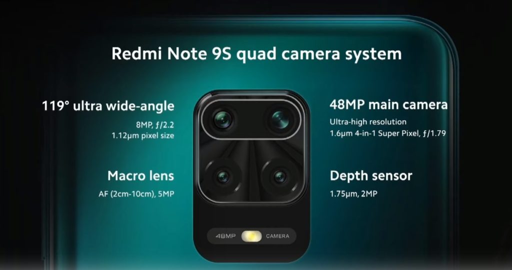 camara Redmi note 9S