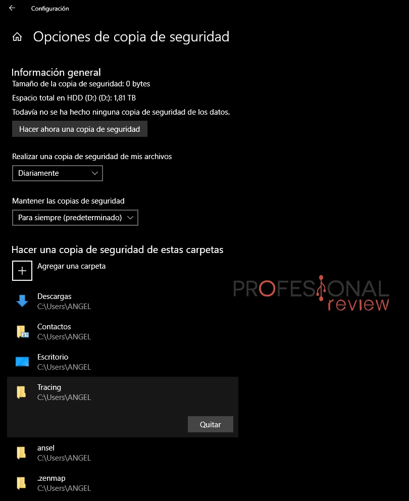 hacer copias de seguridad automáticas