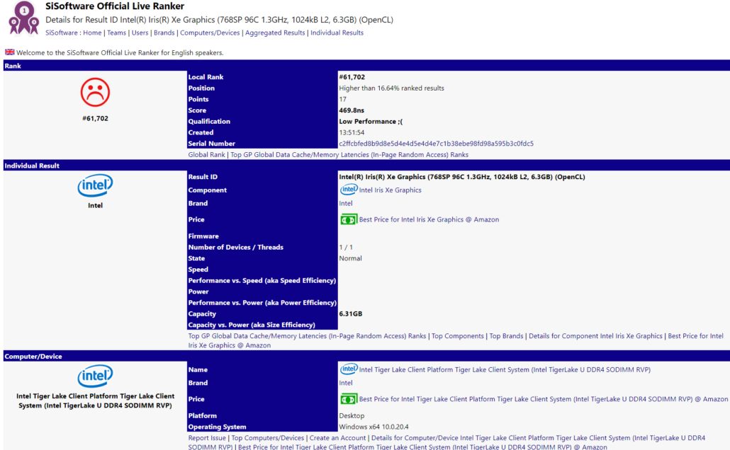 Intel Iris Xe Intel Iris Xe