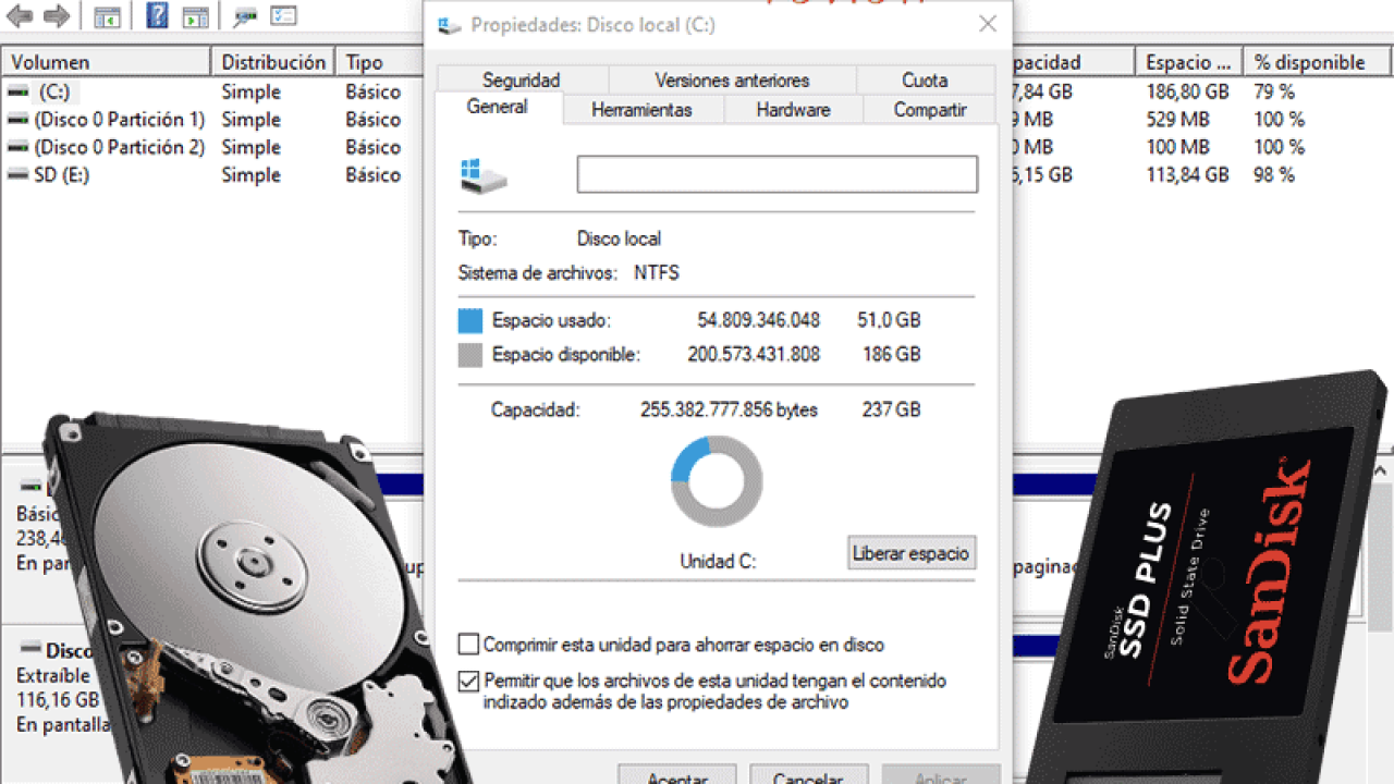 cambiar Burro Resonar Cómo puedo saber la capacidad del disco duro de mi PC en Windows
