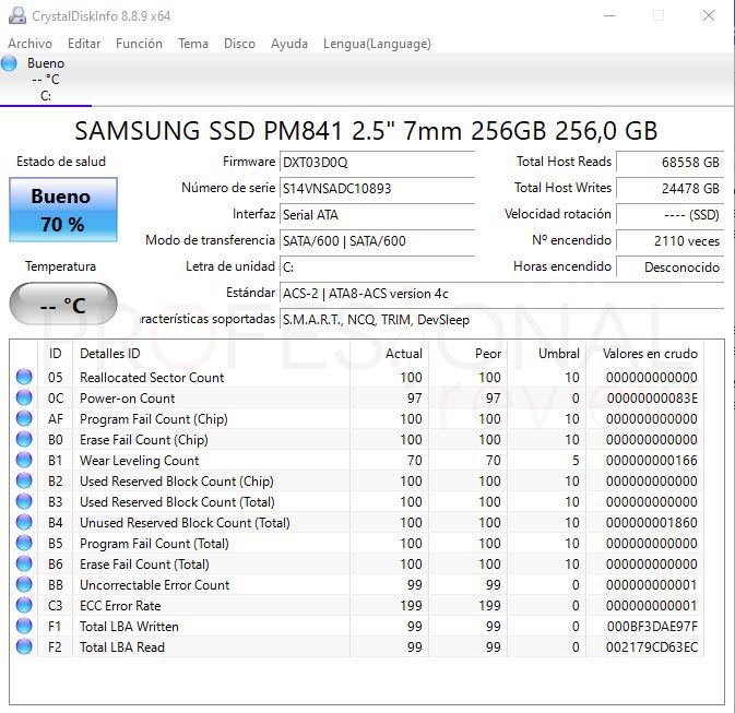 TBW en un SSD paso06