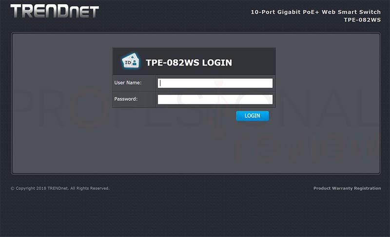 TRENDnet TPS-082WS Configuración