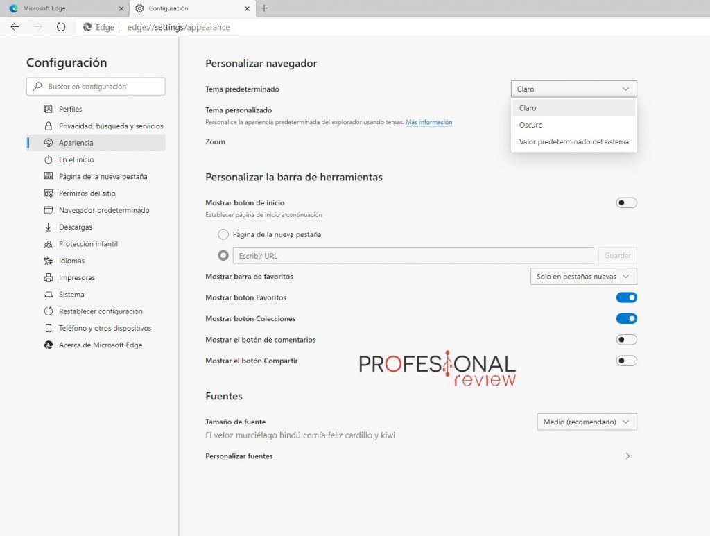 activar modo oscuro edge chromium-2