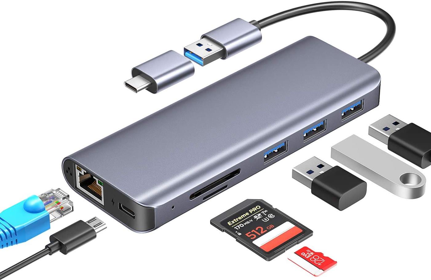 Adaptador/Hub USB C VEMONT para Chromecast Google TV 