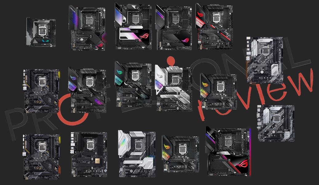 Linea completa placas asus z490
