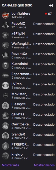 twitch canales seguir