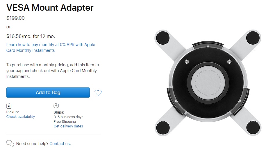 vesa mount adapter Apple