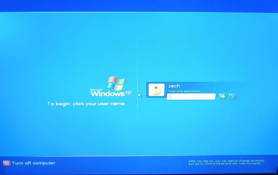 Windows XP usuario