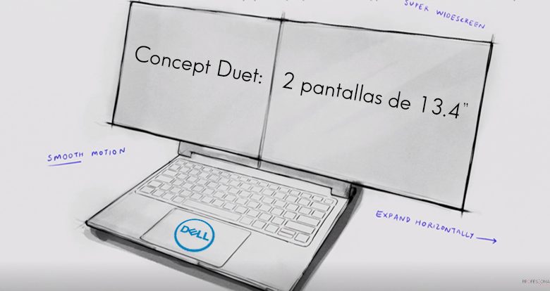Dell portátil pantallas Concept Duet