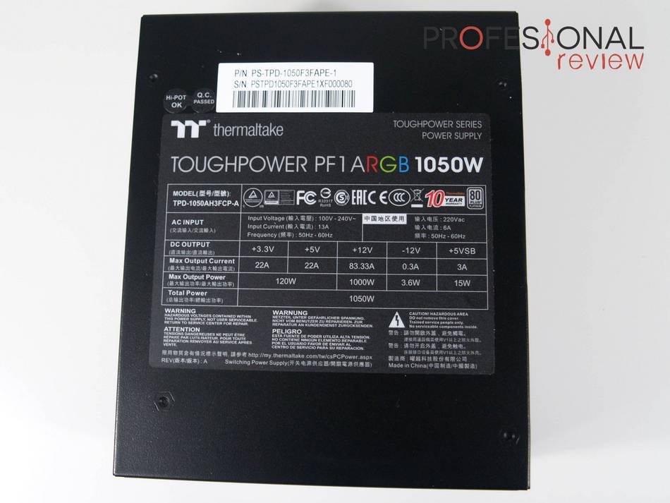 Thermaltake Toughpower PF1 ARGB 1050W