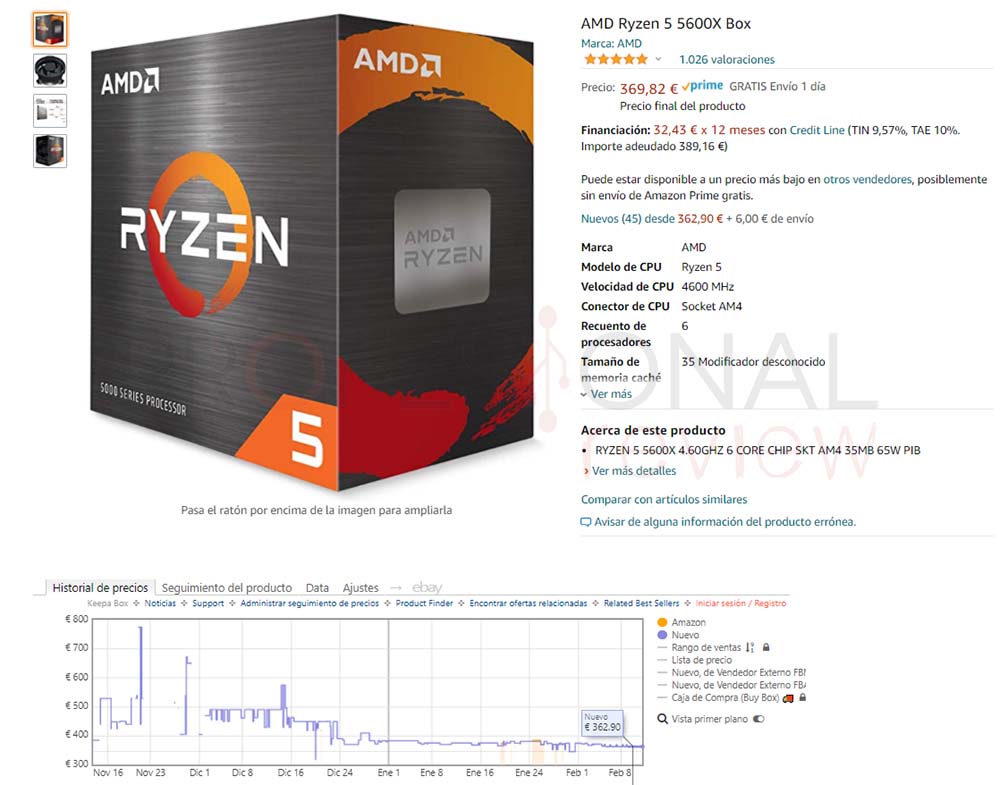 precio Ryzen 5 5600X