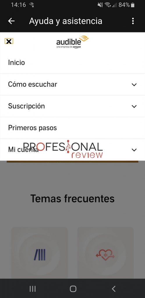 ayuda y asistencia audible