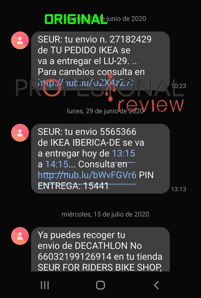 sms original SEUR