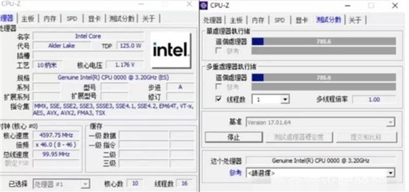 intel core i5-12600k cpu-z