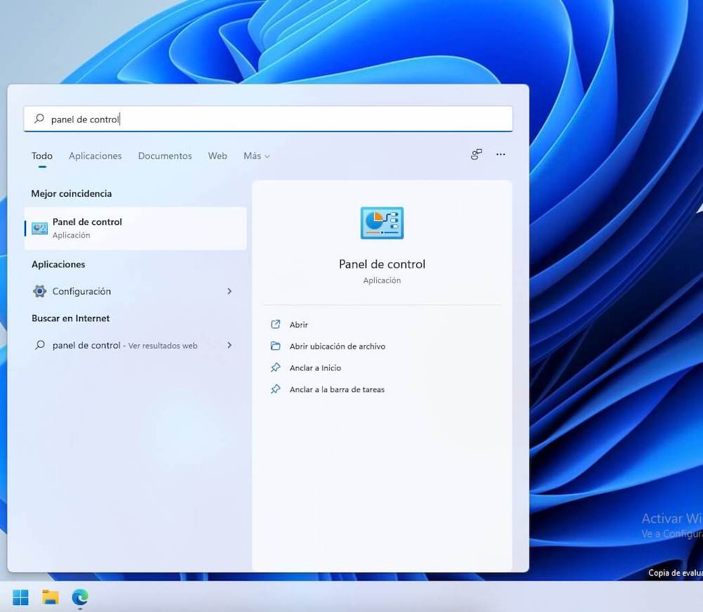 Cómo abrir el Panel de control en Windows 11