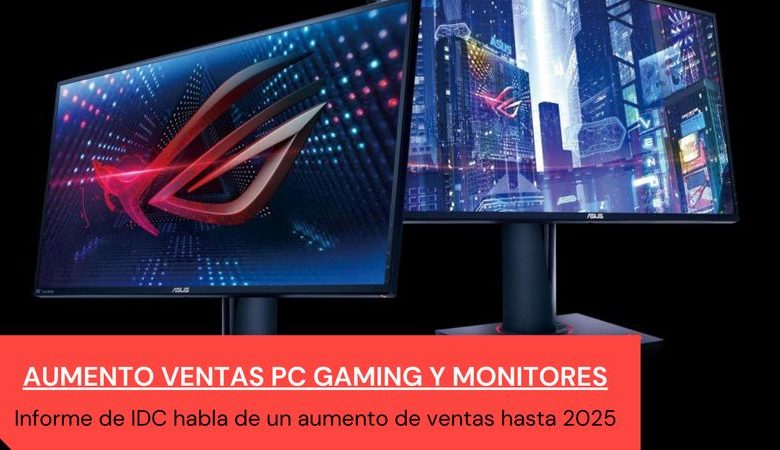 ventas pc gaming monitores hasta 2025