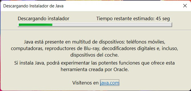 Cómo descargar Java en Windows 11