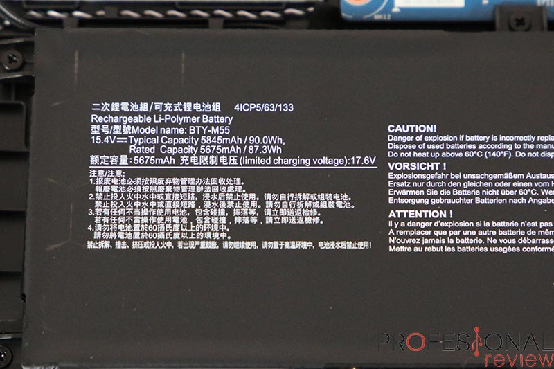 MSI Alpha 15 Advantage Edition Batería