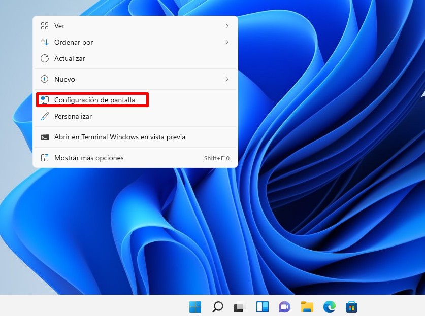 Como cambiar la resolucion de pantalla Windows 11 - 03